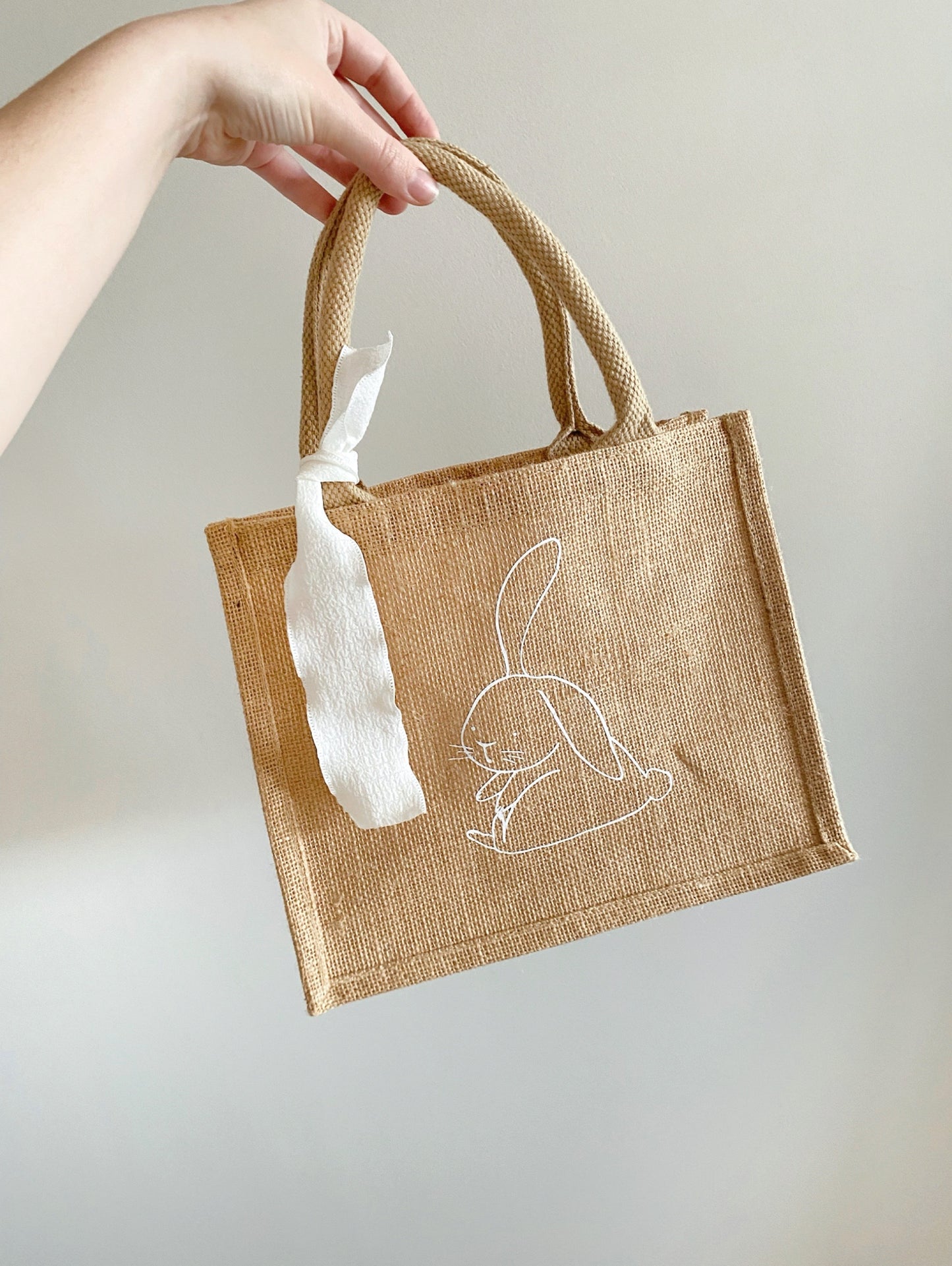 Sac de Pâques en toile de jute