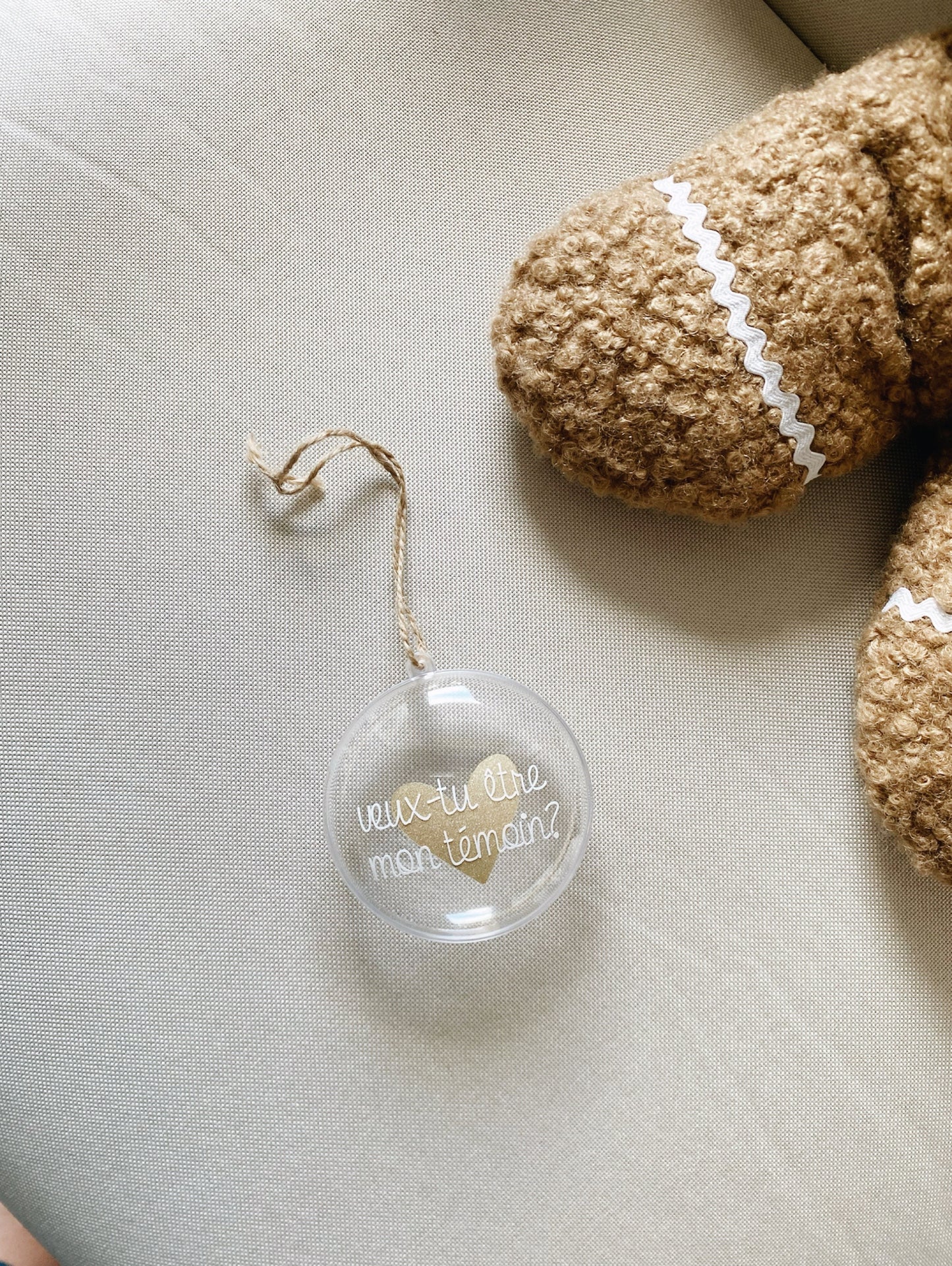 Boule de Noël Veux-tu être mon témoin