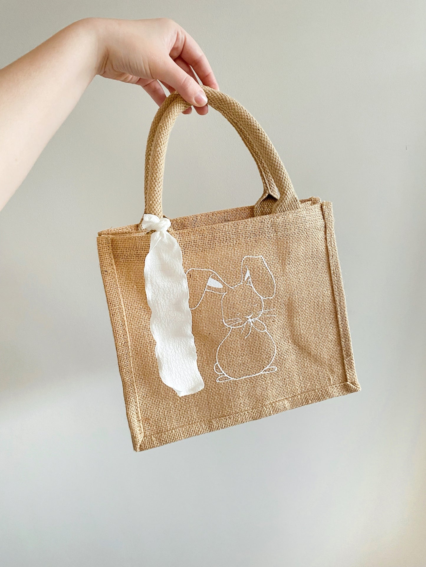 Sac de Pâques en toile de jute