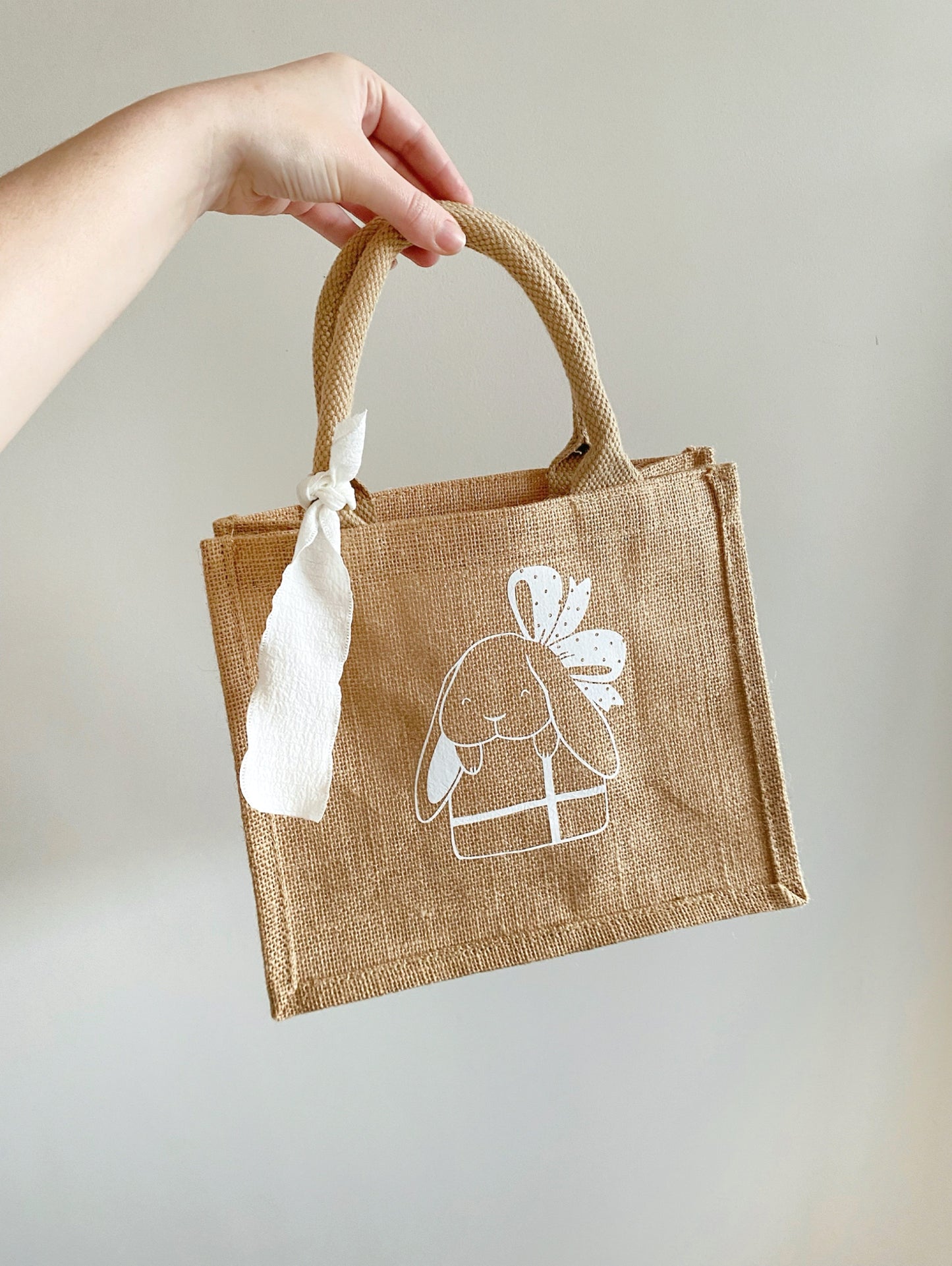 Sac de Pâques en toile de jute