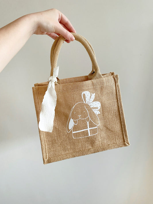 Sac de Pâques en toile de jute