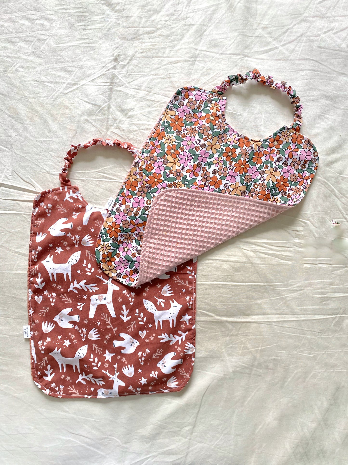Serviette élastique de cantine FLEURS