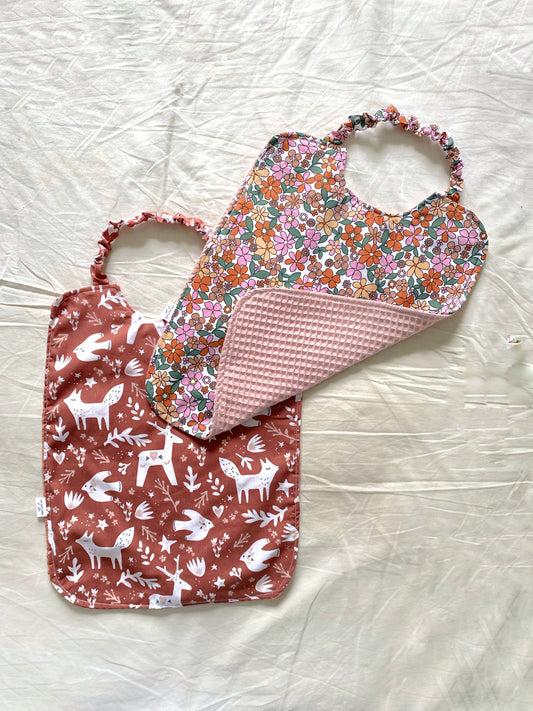 Serviette élastique de cantine FLEURS