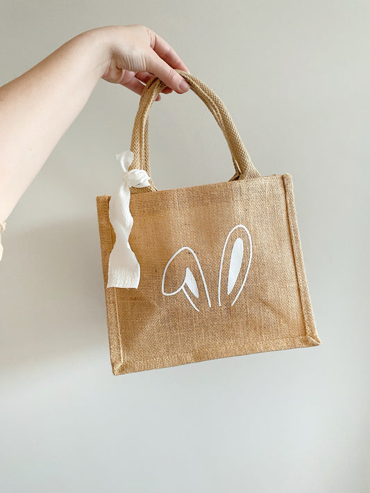 Sac de Pâques en toile de jute