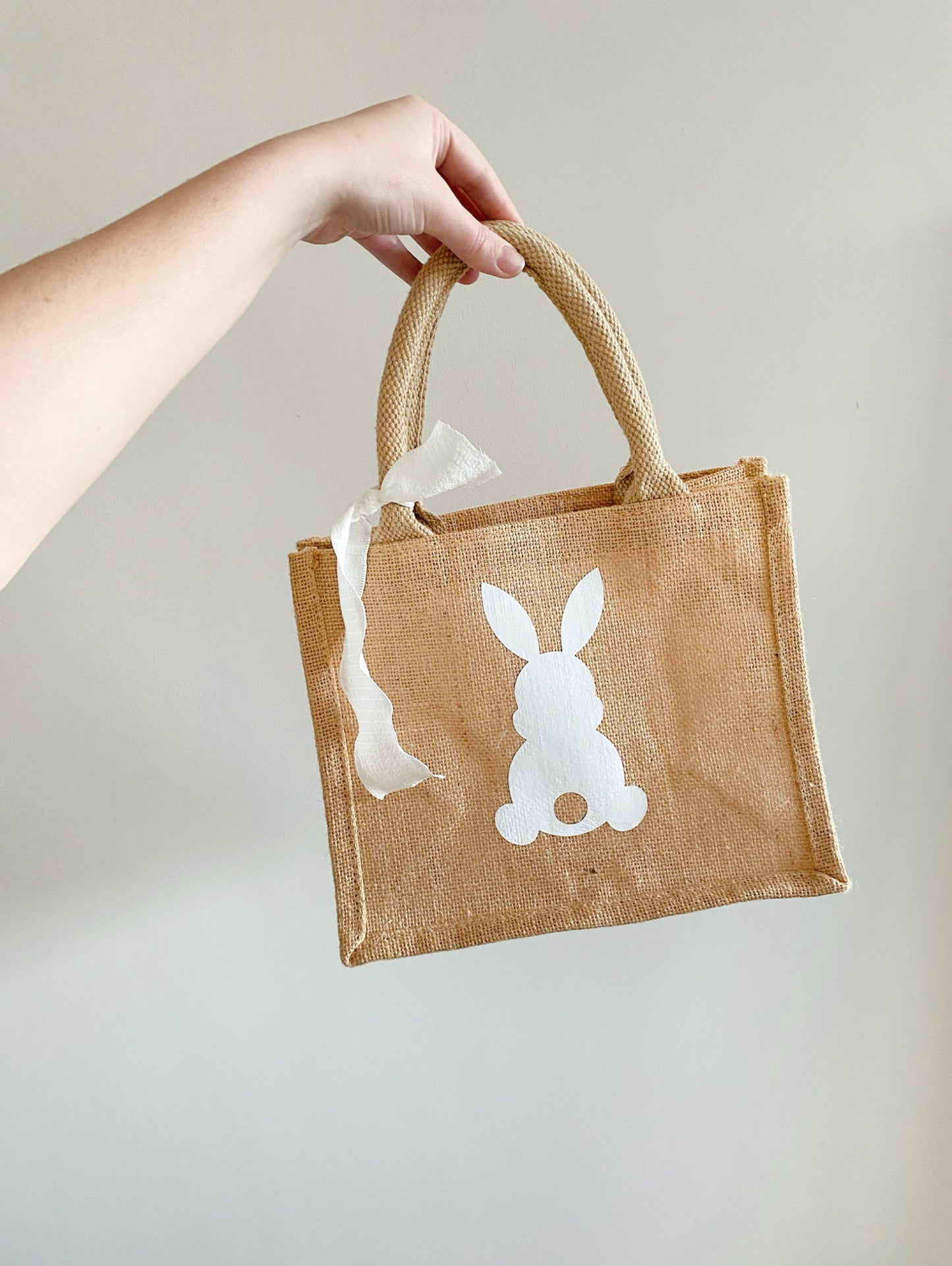 Sac de Pâques en toile de jute