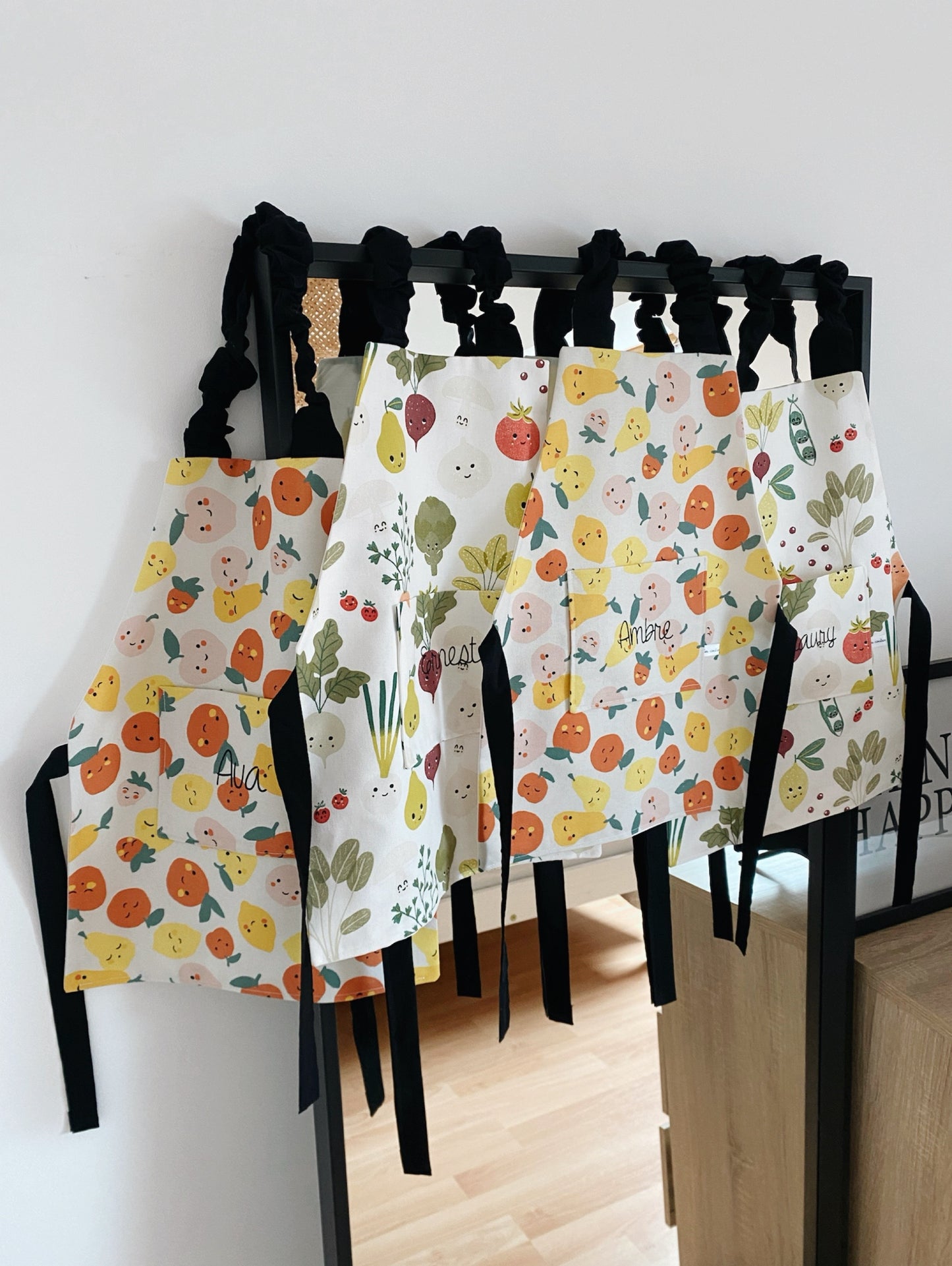 Tablier de cuisine enfant LÉGUMES VERTS