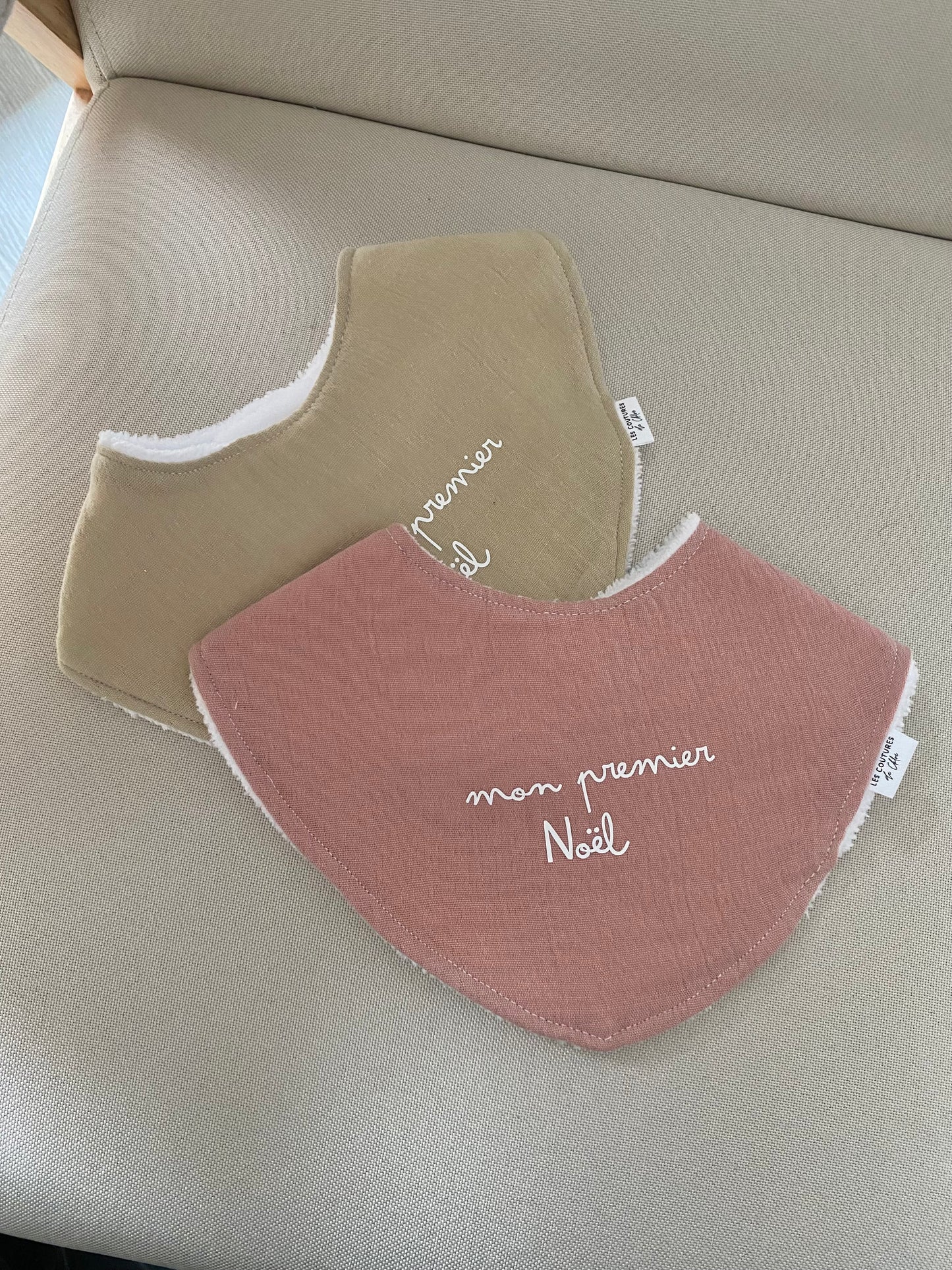 BAVOIR BANDANA "MON PREMIER NOËL" ROSE