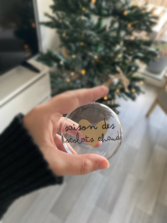Boule de Noël Saison des chocolats chauds