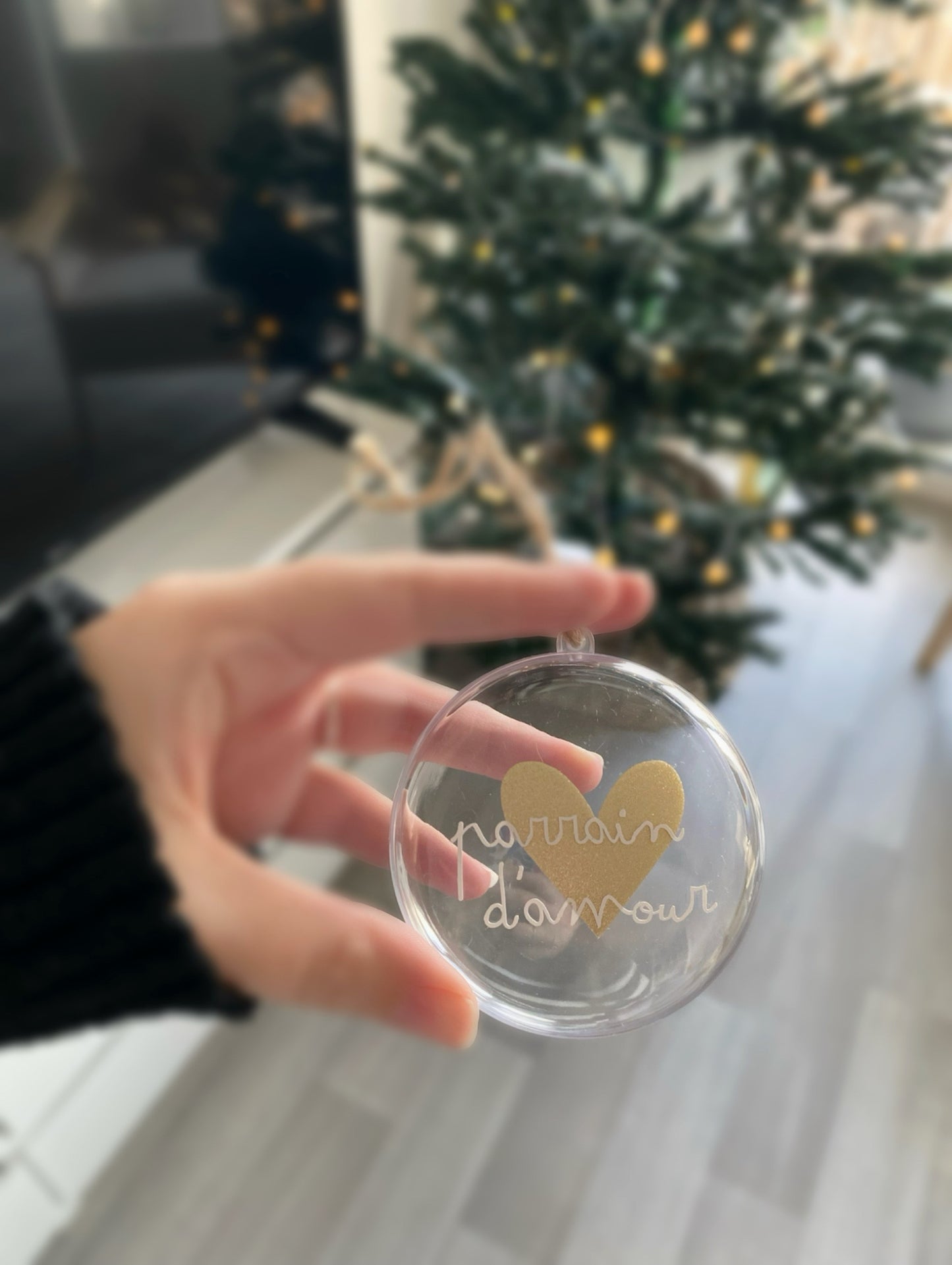 Boule de Noël Parrain d’amour