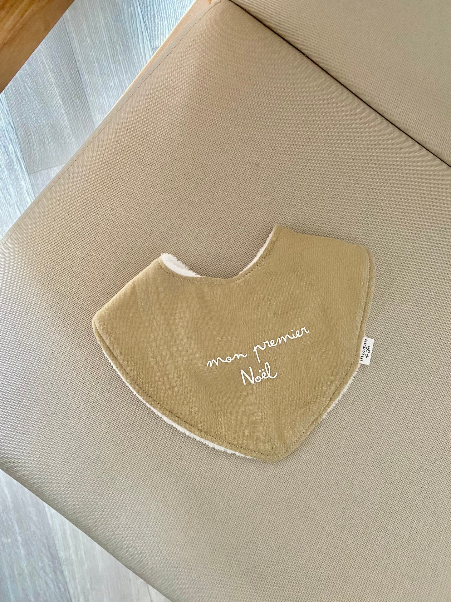 BAVOIR BANDANA "MON PREMIER NOËL" BEIGE