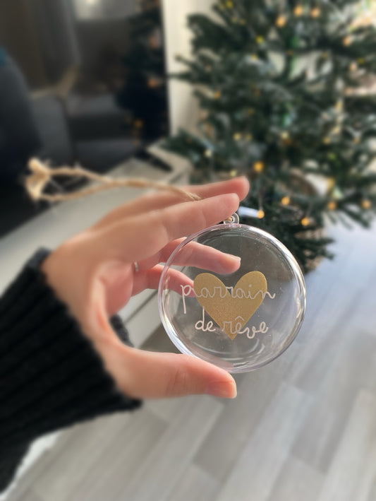 Boule de Noël Parrain de rêve