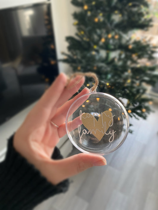 Boule de Noël Happy family