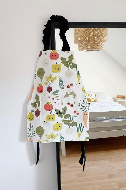 Tablier de cuisine enfant LÉGUMES VERTS